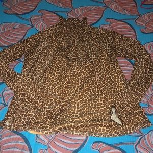 Wild Fable x Target Leopard Print Mock Neck Top